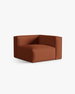 MODUL COLTAR/CANAPEA NURIA CARAMIZIU, 110X110 CM, TAPITAT CU TAPITERIE DIN TEXTIL STRUCTURAT LIBERTY, MICADONI - Img 2