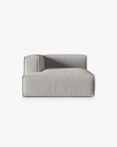 MODUL COLTAR/CANAPEA NURIA GRI DESHIS, PE STANGA, 147X127 CM, TAPITAT CU TAPITERIE DIN TEXTIL STRUCTURAT LIBERTY, MICADONI