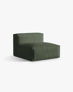 MODUL COLTAR/CANAPEA NURIA VERDE MUSCHI, 100X110 CM, TAPITAT CU TAPITERIE DIN TEXTIL STRUCTURAT LIBERTY, MICADONI - Img 2