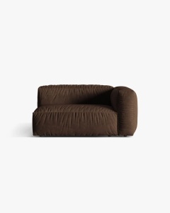 MODUL COTIERA CANAPEA/COLTAR MARTINA, 160X106 CM, PE DREAPTA, CIOCOLATIU, TAPITAT CU TAPITERIE DIN TEXTIL CATIFEA VOGUE, MICADONI