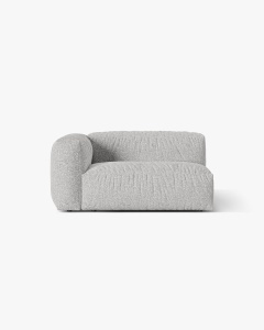 MODUL COTIERA CANAPEA/COLTAR MARTINA, 160X106 CM, PE STANGA, ARGINTIU, TAPITAT CU TAPITERIE DIN TEXTIL CATIFEA VOGUE, MICADONI