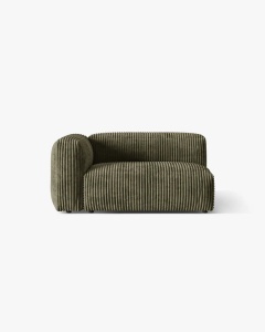 MODUL COTIERA CANAPEA/COLTAR MARTINA, 160X106 CM, PE STANGA, VERDE MUSCHI, TAPITAT CU TAPITERIE DIN TEXTIL CORDOI TILIA, MICADONI
