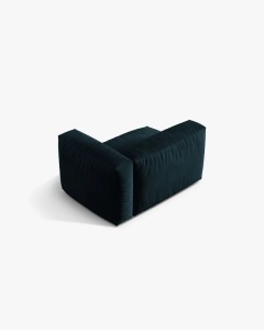 MODUL LATERAL PENTRU CANAPEA MARTINA, PE DREAPTA, ALBASTRU INCHIS, TAPITAT CU TAPITERIE DIN TEXTIL CATIFEA VOGUE, MICADONI - Img 3
