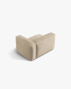 MODUL LATERAL PENTRU CANAPEA MARTINA, PE DREAPTA, BEJ DESCHIS, TAPITAT CU TAPITERIE DIN TEXTIL CATIFEA VOGUE, MICADONI - Img 3