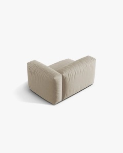 MODUL LATERAL PENTRU CANAPEA MARTINA, PE DREAPTA, BEJ DESCHIS, TAPITAT CU TAPITERIE DIN TEXTIL STRUCTURAT BOSTON, MICADONI - Img 3