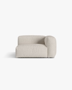 MODUL LATERAL PENTRU CANAPEA MARTINA, PE DREAPTA, BEJ, TAPITAT CU TAPITERIE DIN TEXTIL BOUCLE MONET, MICADONI