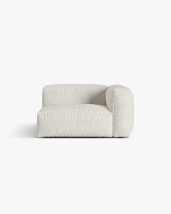 MODUL LATERAL PENTRU CANAPEA MARTINA, PE DREAPTA, MELANJ GRI BEJ, TAPITAT CU TAPITERIE DIN TEXTIL BOUCLE MONET, MICADONI