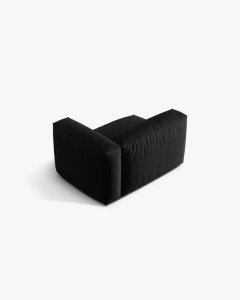 MODUL LATERAL PENTRU CANAPEA MARTINA, PE DREAPTA, NEGRU, TAPITAT CU TAPITERIE DIN TEXTIL STRUCTURAT BOSTON, MICADONI - Img 3