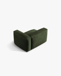 MODUL LATERAL PENTRU CANAPEA MARTINA, PE DREAPTA, VERDE, TAPITAT CU TAPITERIE DIN TEXTIL CATIFEA VOGUE, MICADONI - Img 3