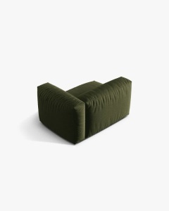 MODUL LATERAL PENTRU CANAPEA MARTINA, PE DREAPTA, VERDE, TAPITAT CU TAPITERIE DIN TEXTIL STRUCTURAT BOSTON, MICADONI - Img 3