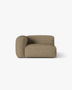 MODUL LATERAL PENTRU CANAPEA MARTINA, PE STANGA, CAPPUCCINO, TAPITAT CU TAPITERIE DIN TEXTIL BOUCLE MONET, MICADONI