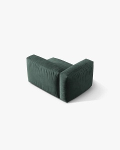 MODUL LATERAL PENTRU CANAPEA MARTINA, PE STANGA, VERDE MUSCHI, TAPITAT CU TAPITERIE DIN TEXTIL CATIFEA VOGUE, MICADONI - Img 3