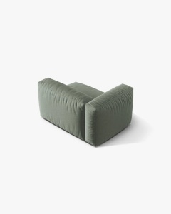 MODUL LATERAL PENTRU CANAPEA MARTINA, PE STANGA, VERDE MUSCHI, TAPITAT CU TAPITERIE DIN TEXTIL STRUCTURAT BOSTON, MICADONI - Img 3