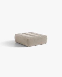 MODUL POUF CANAPEA BLOOM, BEJ DESCHIS, 107X99 CM, CU TAPITERIE DIN TEXTIL CATIFEA CASINO, MICADONI - Img 2