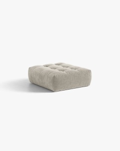 MODUL POUF CANAPEA BLOOM, GRI DESCHIS, 107X99 CM, CU TAPITERIE DIN TEXTIL STRUCTURAT WIND, MICADONI - Img 2