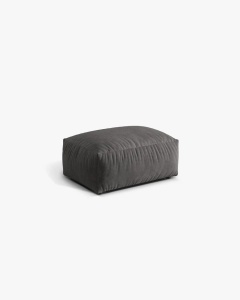 MODUL POUF CANAPEA/COLTAR MARTINA, 103X73 CM, GRI, TAPITAT CU TAPITERIE DIN TEXTIL CATIFEA VOGUE, MICADONI - Img 2