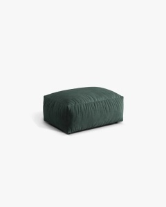 MODUL POUF CANAPEA/COLTAR MARTINA, 103X73 CM, VERDE MUSCHI, TAPITAT CU TAPITERIE DIN TEXTIL CATIFEA VOGUE, MICADONI - Img 2