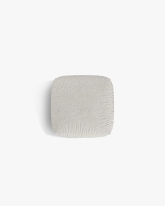 MODUL POUF CANAPEA/COLTAR MARTINA, 108X108 CM, MELANJ GRI BEJ, TAPITAT CU TAPITERIE DIN TEXTIL BOUCLE MONET, MICADONI - Img 3