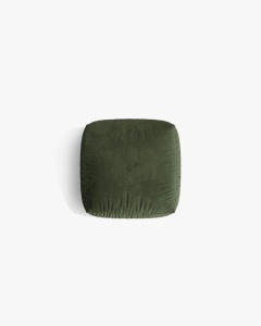 MODUL POUF CANAPEA/COLTAR MARTINA, 108X108 CM, VERDE, TAPITAT CU TAPITERIE DIN TEXTIL CATIFEA VOGUE, MICADONI - Img 3