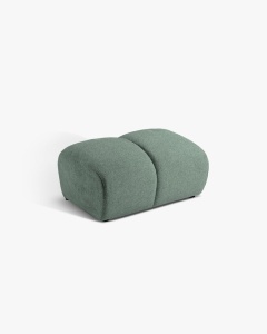 MODUL POUF COLTAR DIANA, VERDE MENTA, 60X82 CM, TAPITAT CU TAPITERIE DIN TEXTIL STRUCTURAT BUBBLE, MICADONI