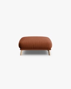 MODUL POUF COLTAR NAOMI, CARAMIZIU, 85X85 CM, TAPITAT CU TAPITERIE DIN TEXTIL STRUCTURAT LIBERTY, MICADONI