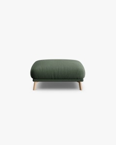 MODUL POUF COLTAR NAOMI, VERDE MUSCHI, 85X85 CM, TAPITAT CU TAPITERIE DIN TEXTIL STRUCTURAT LIBERTY, MICADONI