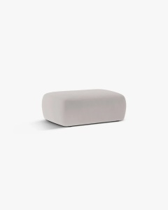 MODUL POUF KATE, GRI DESCHIS, 60X99 CM, TAPITAT CU TAPITERIE DIN TEXTIL CATIFEA SALVADOR, MICADONI