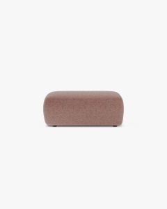 MODUL POUF KATE, MELANJ ROZ, 60X99 CM, TAPITAT CU TAPITERIE DIN TEXTIL STUCTURAT PUENTE, MICADONI