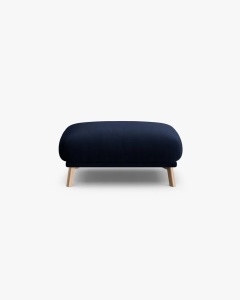 MODUL POUF NAOMI, ALBASTRU ROYAL, 100X70 CM, TAPITAT CU TAPITERIE DIN TEXTIL CATIFEA SALVADOR, MICADONI