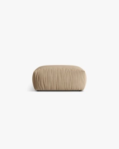 MODUL POUF PENTRU COLTAR CHRIS, 85X100, BEJ MIGDALA, CU TAPITERIE DIN TEXTIL CATIFEA CASINO, MICADONI - Img 2