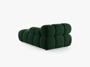 MODUL SEZLONG BELLIS, PE DREAPTA, VERDE SMARALD, CU TAPITERIE DIN CATIFEA BLUVEL, MICADONI - Img 3