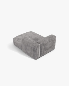 MODUL SEZLONG CANAPEA/COLTAR MARTINA, 130X176 CM, PE DREAPTA, GRI DESCHIS, TAPITAT CU TAPITERIE DIN TEXTIL CORDOI TILIA, MICADONI - Img 3