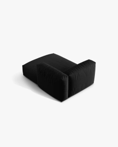 MODUL SEZLONG CANAPEA/COLTAR MARTINA, 130X176 CM, PE DREAPTA, NEGRU, TAPITAT CU TAPITERIE DIN TEXTIL STRUCTURAT BOSTON, MICADONI - Img 3
