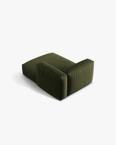 MODUL SEZLONG CANAPEA/COLTAR MARTINA, 130X176 CM, PE DREAPTA, VERDE, TAPITAT CU TAPITERIE DIN TEXTIL STRUCTURAT BOSTON, MICADONI - Img 3