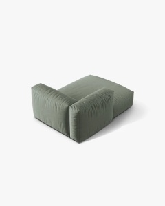 MODUL SEZLONG CANAPEA/COLTAR MARTINA, 130X176 CM, PE STANGA, VERDE MUSCHI, TAPITAT CU TAPITERIE DIN TEXTIL STRUCTURAT BOSTON, MICADONI - Img 3