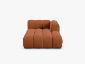 MODUL SEZLONG CANAPEA LUPIN, PE DREAPTA, CARAMIZIU, CU TAPITERIE DIN TEXTIL CHENILLE EDEN, MICADONI