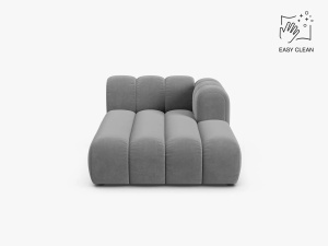 MODUL SEZLONG CANAPEA LUPIN, PE DREAPTA, GRI DESCHIS, CU TAPITERIE DIN TEXTIL CATIFEA VENUS, MICADONI