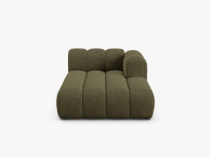 MODUL SEZLONG CANAPEA LUPIN, PE DREAPTA, VERDE, CU TAPITERIE DIN TEXTIL CHENILLE EDEN, MICADONI