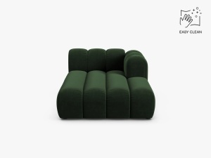 MODUL SEZLONG CANAPEA LUPIN, PE DREAPTA, VERDE SMARALD, CU TAPITERIE DIN TEXTIL CATIFEA VENUS, MICADONI