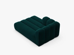 MODUL SEZLONG CANAPEA LUPIN, PE STANGA, PETROL INTENS, CU TAPITERIE DIN TEXTIL CATIFEA VENUS, MICADONI - Img 3