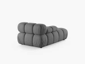 MODUL SEZLONG COLTAR BELLIS, GRI, PE STANGA, CU TAPITERIE DIN TEXTIL STRUCTURAT LIBBERTY, MICADONI - Img 3
