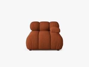 MODUL SEZLONG COLTAR BELLIS, PE DREAPTA, CARAMIZIU, CU TAPITERIE DIN TEXTIL STRUCTURAT LIBERTY, MICADONI