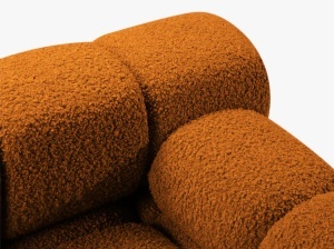 MODUL SEZLONG COLTAR BELLIS, PE DREAPTA, CARAMIZIU, CU TAPITERIE DIN TEXTIL BOUCLE ROLF, MICADONI - Img 4