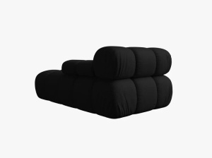 MODUL SEZLONG COLTAR BELLIS, PE DREAPTA, NEGRU, CU TAPITERIE DIN TEXTIL 3D SONIC, MICADONI - Img 4