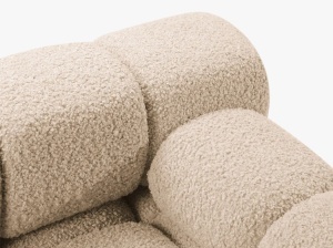 MODUL SEZLONG COLTAR BELLIS, PE DREAPTA NISIPIU, CU TAPITERIE DIN TEXTIL BOUCLE ROLF, MICADONI - Img 4