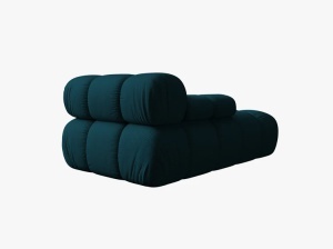 MODUL SEZLONG COLTAR BELLIS, PE STANGA, ALBASTRU MARIN, CU TAPITERIE DIN TEXTIL 3D SONIC, MICADONI - Img 4