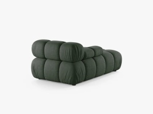 MODUL SEZLONG COLTAR BELLIS, PE STANGA, VERDE INCHIS, CU TAPITERIE DIN TEXTIL STRUCTURAT LIBERTY, MICADONI - Img 3