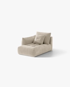 MODUL SEZLONG COLTAR BLOOM, PE STANGA, BEJ DESCHIS, 95X97 CM, CU TAPITERIE DIN TEXTIL STRUCTURAT WIND, MICADONI - Img 2