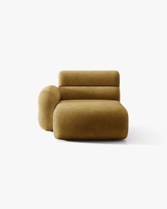 MODUL SEZLONG COLTAR NEO, PE STANGA, GALBEN MUSTAR, 110X165 CM, TAPITAT CU TAPITERIE DIN TEXTIL CHENILLE GOLD, MICADONI