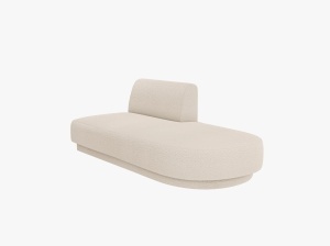 MODUL SEZLONG MILEY, PE DREAPTA, CU TAPITERIE DIN TEXTIL BOUCLE BALOO, MICADONI